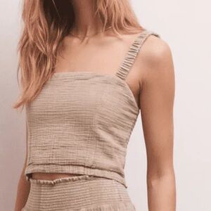 Z Supply Cambria Gauze Top-Dune